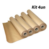 Papel Semi Kraft Pardo Kit 4un Rolo Bobina 60cm 2kg