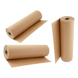 Papel Semi Kraft Pardo Rolo Bobina 90cm X 50mts Embrulho