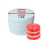 Papel Separado De Hambúrguer Redondo 112mm Kit 1kg