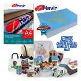 Papel Sublimação A4 90g Fundo Azul Havir 500 Folhas Transfer Sublimático