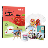 Papel Sublimatico Transfer De Canecas A4 100 Folhas Mecolour Cor Branco