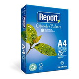 Papel Sulfite A4 75g Report Azul Pct C 500fls