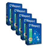 Papel Sulfite A4 Report Premium 75g Branco 500fls Kit C 5