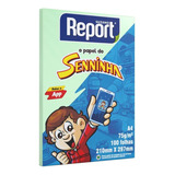 Papel Sulfite Report Senninha A4 75g m Verde 100 Fls