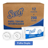 Papel Toalha De Mão Scott Essential 01 Caixa Folha Dupla