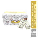 Papel Toalha Interfolha 2 Dobras Folha Dupla 22 5cm X 20cm Ouroppel 2000 Folhas