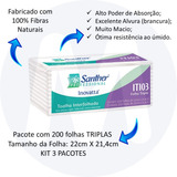 Papel Toalha Interfolha Folha Tripla Luxo Banheiro Premium