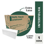 Papel Toalha Interfolha Seca Mãos Folha Dupla Com 2000 Fls