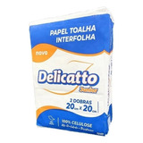 Papel Toalha Interfolhado 20x20 100 Celulose 2d 1000 Folhas