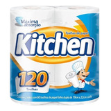 Papel Toalha Kitchen 2 Unidades 120 Folhas