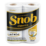 Papel Toalha Snob Folha Dupla 22cm Clássica Pct  2x60 Folhas