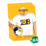 Papel Transfer Para Algodão A4 Tecidos Claros Bright 100 Fls