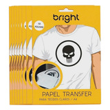 Papel Transfer Para Algodão A4 Tecidos Claros Bright 100 Fls