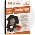 Papel Transfer Para Algodão A4 Tecidos Escuros Bright 50 Folhas Cor Branco Mecolour 280 G