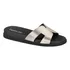 Papete Brilhante Beira Rio Flat Feminina Confort Rasteira