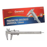 Paquímetro Analógico Manual Universal 150mm Corneta Aço Inox