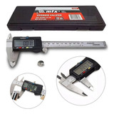 Paquímetro Digital Em Aço Inox 150mm Com Estojo Bateria Mtx