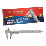 Paquimetro Manual Universal Analogico 150mm Aço Inox Corneta