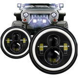 Par 2 Farol Angel Eyes Led Constelation Defender Fusca Jeep