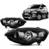 Par 2 Farol Duplo Mascara Negra L/e L/d - Fiat Idea Adventure Attractiv Sporting 2010 2011 2012 2013 2014 2015 2016 2017