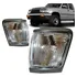 Par 2 Lanterna Dianteira Pisca Hilux 2002 2003 2004 Cromada.
