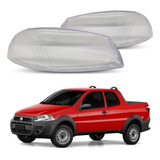 Par 2 Lente Do Farol Fiat Strada Working 1 4 2010 A 2020