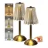 Par 2 Luminária Abajur Cristal De 3 Três Toques Sensor T35