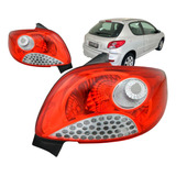 Par 2 Unid Lanterna Sinaleira Traseira L e L d Peugeot 207 Hatch 2008 2009 2010 2011 2012 2013 2014 2015 Re Cristal