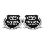 Par Acessórios Emblema Toyota Em Metal