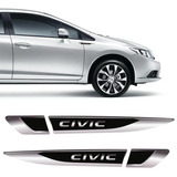 Par Adesivo Aplique Lateral New Civic G9 G10 Resinado