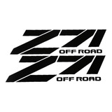 Par Adesivo Chevrolet Z71 Off Road S10 Ss10 Preto