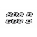 Par Adesivo Emblema Caminhão Mercedes Benz 608 D 608d