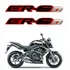 Par Adesivo Emblema Kawasaki Er-6n Resinado Vermelho 15x2 