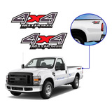 Par Adesivo Emblema Lateral 4x4 Max Power Ford F 250 2 Peças Cor Transparente