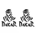 Par Adesivo Emblema Lateral Mumia Dakar Preto Troller