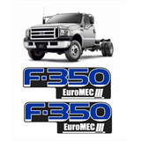 Par Adesivo Emblema Resinado Ford F350 Euromec Cor Padrão