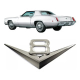 Par Adesivo Emblema V8 Cromado Resinado Para Classicos Cor Cadillac