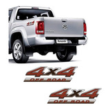 Par Adesivo Emblema Volkswagen Amarok 4x4