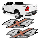 Par Adesivo Lateral 4x4 Turbo Hilux