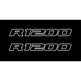 Par Adesivo Paralama Bmw R1200 Gs Triple Black Branco Vazado