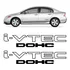 Par Adesivo Porta Honda New Civic I vtec Dohc Preto Ivtec