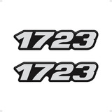 Par Adesivos 1723 Caminhão Mb Mercedes Resinado Generico