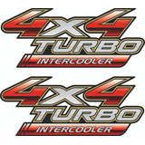 Par Adesivos 4x4 Turbo Intercooler Hilux
