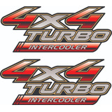 Par Adesivos 4x4 Turbo Intercooler Hilux 2009 2010 2011 2012
