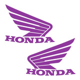 Par Adesivos Asa Tanque Moto Honda Emblema Roxo