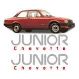 Par Adesivos Chevrolet Chevette Junior Cinza Cj001
