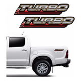 Par Adesivos Compatível Hilux Turbo 2009 2010 2011 2012 R667 Cor Prata