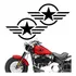 Par Adesivos  Estrela Militar Tanque Moto Universal Itmlp