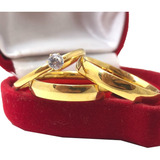 Par Aliança 4mm Noivado casamento Lisa Cor De Ouro Anel