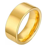Par Aliança Banhada Ouro 18k Aro 13 Ao 34 Tungstênio 8mm